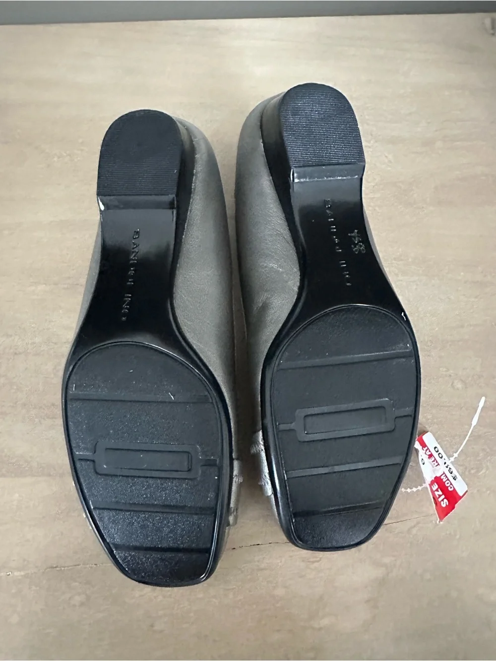 Bandolino Metallic Silver Buckle Slip-On Flats